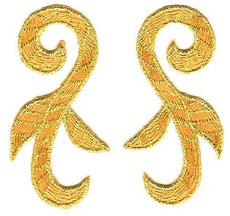 8030 Gold Iron On Applique